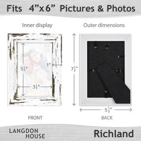 img 3 attached to 🖼️ Langdon House 4x6 Picture Frames (Distressed White, 6 Pack) - Farmhouse Style Frames for a Rustic Touch - Richland Collection