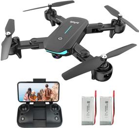 img 4 attached to Foldable WiFi FPV Drone with 1080P HD Camera, Extended 40 Minutes Flight Time, Altitude Hold Mode, RTF Easy Take Off/Landing, 3D Flips, 2 Batteries, APP Control - Perfect Beginner Toy for Kids & Adults