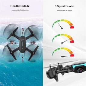 img 1 attached to Foldable WiFi FPV Drone with 1080P HD Camera, Extended 40 Minutes Flight Time, Altitude Hold Mode, RTF Easy Take Off/Landing, 3D Flips, 2 Batteries, APP Control - Perfect Beginner Toy for Kids & Adults