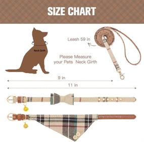 img 3 attached to 🐶 Bow Tie Dog Collar and Leash Set: Classic Plaid Design for Small Dogs - Adjustable Size & Golden Bell - Perfect for Small Breeds Boys!