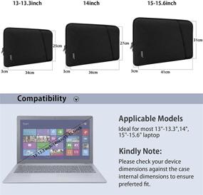 img 1 attached to 💦 Water-Resistant Laptop Sleeve Case 14 Inch for MacBook Air/Pro - Protective Tablet Bag