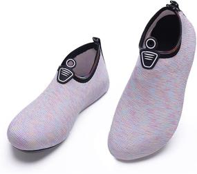 img 3 attached to MoreDays Non-Slip Water Sport Shoes Light Barefoot Quick Dry Aqua Socks for Beach Pool Swimming Yoga Exercise