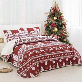 img 3 attached to Christmas Microfiber Bedspread Lightweight Pillowcases