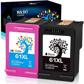img 4 attached to H&amp;BO TOPMAE Remanufactured Ink Cartridges Replacement for HP 61XL 61 XL – Envy 4500 5530 5535 Deskjet 1000 1056 1510 1512 1010 1055 OfficeJet 2620 4630 Printer (1 Black 1 Tri-Color) - Enhanced SEO