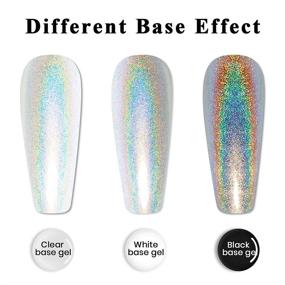 img 3 attached to 🌈 MIZHSE Holographic Gel Nail Polish for DIY At-Home Manicure Salon - Sliver Glitter Laser Gel Nail Polish with Glossy Mermaid Unicorn Effect, 10ml, Curing Required: 1Pcs