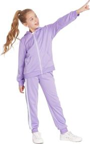 img 3 attached to Boyoo Girls' Active Tracksuit Set with Matching Sweatshirt and Sweatpants