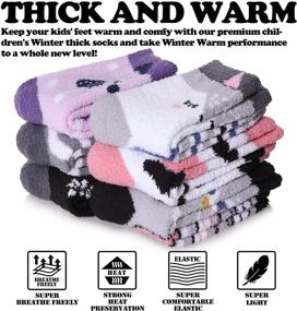 img 2 attached to FNOVCO Fluffy Animal Winter Slipper Girls' Clothing