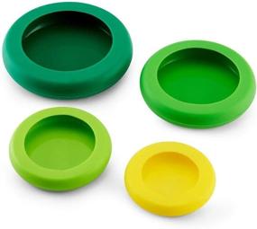 img 3 attached to 🍽️ Silicone Food Huggers Set of 4, Assorted Colors - Enhanced for SEO