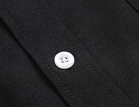 img 1 attached to JEETOO Oxford Sleeve Button XXL Men's Shirts for Men's Clothing