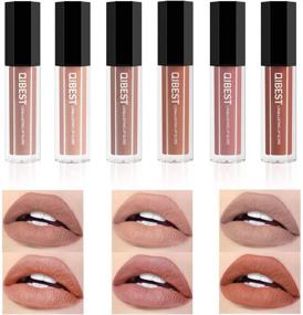 img 4 attached to 💄 6-Piece Set of Matte Liquid Lipstick: Superstay Mate Ink Waterproof Lip Gloss in NUDE MATTE INK for Beauty Lips Makeup