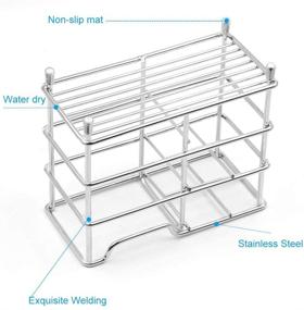 img 2 attached to 🦷 Uigos Stainless Steel Toothbrush Holder: Multifunctional 5 Slots for Electric Toothbrushes & Toothpaste