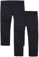 👖 trendy and comfy: the children's place boys' skinny chino pants - perfect for style and comfort!" logo