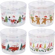 decorative christmas containers stackable gingerbread logo