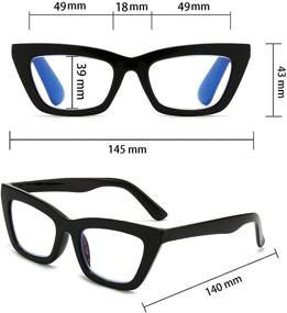 img 1 attached to 👓 Stylish Cat Eye Reading Glasses for Women - Retro Fashion Ladies Readers (3 pairs, 3.00)