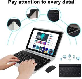 img 3 attached to 📱 10.1 Inch Android 9.0 Tablet, 2 in 1 Tablet PC with Wireless Keyboard Mouse & Tablet Case, 4GB RAM + 64GB ROM/128GB Computer Tablets, 8MP Quad Core/Dual Sim/8000 mAh,Support 3G/4G Phone Call - Black