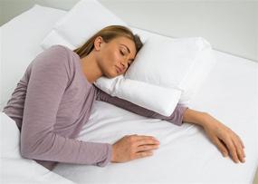 img 1 attached to 🛏️ Подушка Better Sleep Goose Down Pillow: дизайн с ушко для руки улучшает кровообращение, снимает боль в шее и подходит для спящих на боку/животе - Белая кроватная подушка