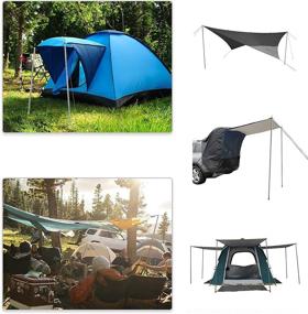 img 1 attached to KOMCLUB Adjustable Tarp Poles 78inch Camping Tent Poles: Stainless Steel Lightweight Set of 2 for Sun Sails, Canopy, Awning Shelter, Backpacking, and Hiking
