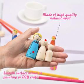 img 2 attached to VABNEER Peg Dolls 30Pcs Set - Perfect for Painting, Crafting, and DIY Projects