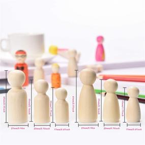 img 3 attached to VABNEER Peg Dolls 30Pcs Set - Perfect for Painting, Crafting, and DIY Projects