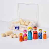 vabneer peg dolls 30pcs set - perfect for painting, crafting, and diy projects logo