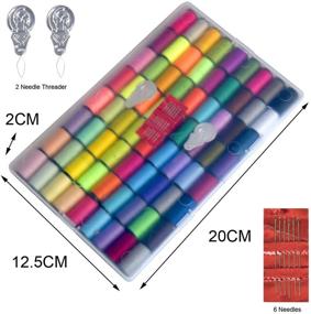 img 3 attached to 🧵 LE PAON Polyester Hand Sewing Thread Set - 72 Assorted Colors Spools with Free Sewing Needles and Needle Threaders - Ideal for Everyday Sewing and Crafting