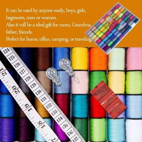 img 1 attached to 🧵 LE PAON Polyester Hand Sewing Thread Set - 72 Assorted Colors Spools with Free Sewing Needles and Needle Threaders - Ideal for Everyday Sewing and Crafting