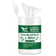 канистра texas ragtime eucalyptus mint em yoga wipes (75 салфеток) - естественная очистка и освежение для тренажерного зала и фитнеса, йоги, пилатеса - салфетки на основе бамбука, полностью биоразлагаемые логотип