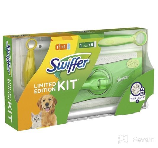 img 1 attached to 🧹 Swiffer Sweeper 2-in-1 Mops: Ultimate Floor Cleaning Kit with 20 Piece Set, Dry and Wet Multi Surface Cleaning, Includes 1 Mop + 19 Refills review by Chris Wade