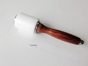 img 2 attached to Профессиональный деревянный молоток Gaosi Tools для рукоделия,
новый молоток для резьбы по коже - коричневое дерево и белый.