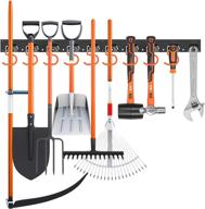 🧹 horusdy 64 inch adjustable wall mount storage system for tools: organizes mops, brooms, shovels, rakes & more logo