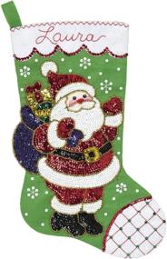 img 2 attached to Bucilla Applique Christmas Stocking Glitz