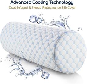img 3 attached to 🌙 Nestlé Neck Pillow - Pain Relief Memory Foam Neck Roll - Cylinder Bolster Tube for Sleeping - Breathable Cooling Cover