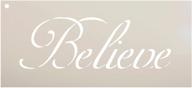 believe stencil elegant word art logo