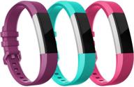 fitbit alta/alta hr replacement bands: watch style silicone wristbands for men and women logo