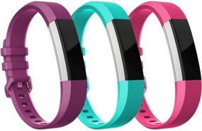 img 4 attached to Fitbit Alta/Alta HR Replacement Bands: Watch Style Silicone Wristbands for Men and Women