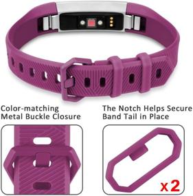 img 2 attached to Fitbit Alta/Alta HR Replacement Bands: Watch Style Silicone Wristbands for Men and Women