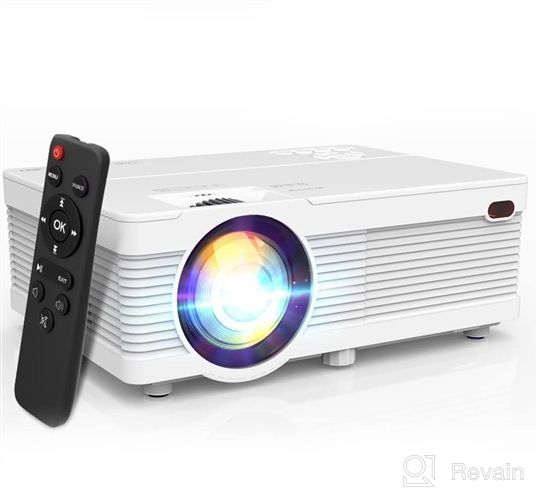 img 1 attached to AuKing Mini Projector 2021: Portable Video-Projector for Home Theater Movies, Full HD 1080P Compatible with HDMI, VGA, USB, AV, Laptop, Smartphone review by Jamie Rausch