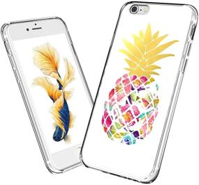 img 2 attached to 🍍 Customized Pineapple Flower iPhone 6s Plus 6 Plus Clear Case - Anti-Scratch Soft TPU Flexible Shock Absorption Protective Phone Case