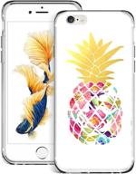 🍍 customized pineapple flower iphone 6s plus 6 plus clear case - anti-scratch soft tpu flexible shock absorption protective phone case logo