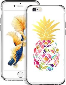 img 4 attached to 🍍 Customized Pineapple Flower iPhone 6s Plus 6 Plus Clear Case - Anti-Scratch Soft TPU Flexible Shock Absorption Protective Phone Case