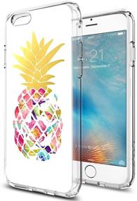 img 3 attached to 🍍 Customized Pineapple Flower iPhone 6s Plus 6 Plus Clear Case - Anti-Scratch Soft TPU Flexible Shock Absorption Protective Phone Case