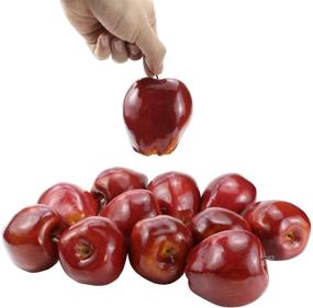 img 4 attached to 🍎 BcPowr 12PCS Fake Fruit Apples - Lifelike Simulation Red Apples for Home Decor & Still Life Paintings
