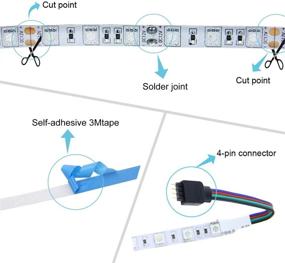 img 2 attached to Alarmpore™ 5050 RGB LED Strip: Transform Any Space with 300 Color Changing LED Lights