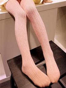 img 2 attached to Monvecle Cotton Stockings Stretch Footed Girls' Clothing for Socks & Tights