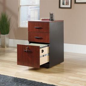 img 2 attached to Sauder Via Pedestal, Classic Cherry Finish, Dimensions: 15.55 x 19.45 x 28.54 inches