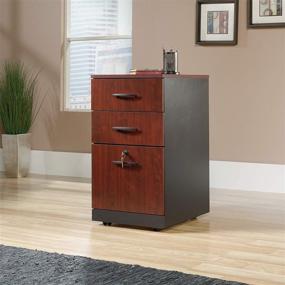 img 3 attached to Sauder Via Pedestal, Classic Cherry Finish, Dimensions: 15.55 x 19.45 x 28.54 inches