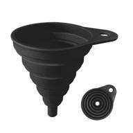 black silicone collapsible kitchen funnel - ideal for kitchen use, made of food grade material, suitable for various tasks logo