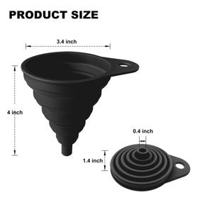 img 3 attached to Black Silicone Collapsible Kitchen Funnel - Ideal for Kitchen Use, Made of Food Grade Material, Suitable for Various Tasks