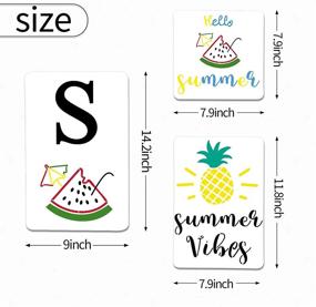 img 2 attached to 🌞 Reusable Summer Stencils for Painting on Wood - 9-Piece Set for DIY Decor, Wood Signs, Canvas, Wall Decor, Craft and Paint Projects