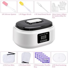 img 1 attached to 💆 Premium Paraffin Wax Machine: Quick Heating, 3000ML Capacity - Ideal for Hands & Feet Moisturization, Soothing Arthritis - Includes 5 Packs of 2.2lb Paraffin Wax, 200 Glove Liners, 2 Mitts, 2 Booties